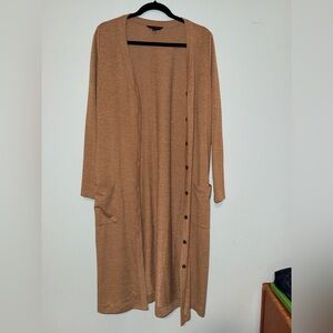Banana Republic Camel Ribbed Knit Cardigan Size L